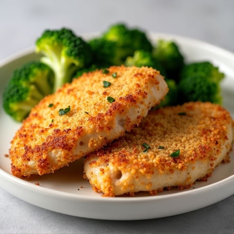 Crispy Baked Chicken Tenders with Roasted Broccoli
