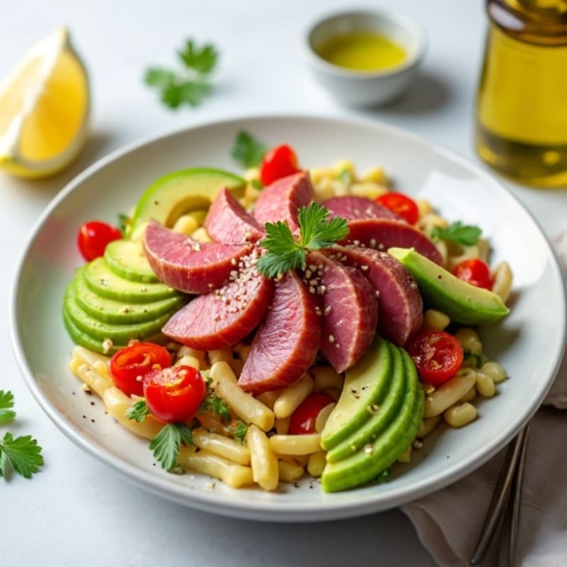 Fresh Diced Tuna with Creamy Avocado and Crunchy Vegetables