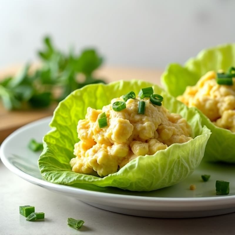 Creamy Egg Salad Lettuce Wraps