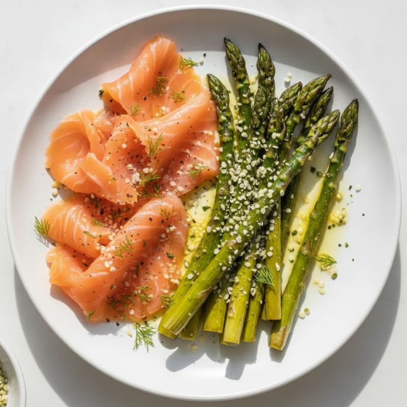 Smoked Salmon with Roasted Asparagus