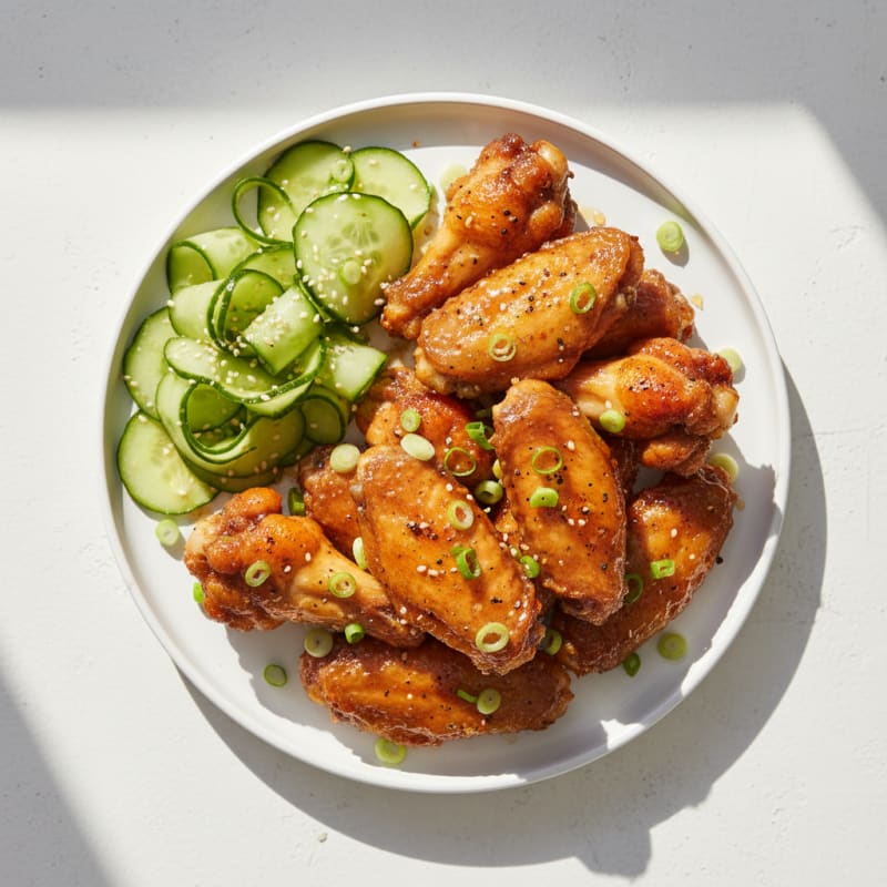 Crispy Honey-Garlic Chicken Wings