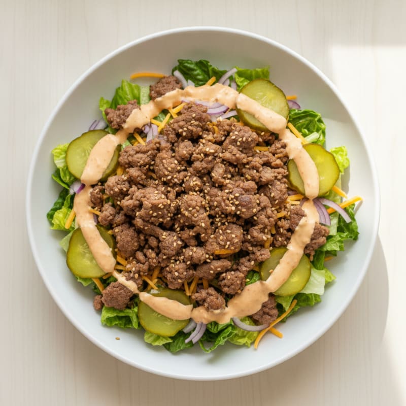 Big Mac Inspired Protein Bowl