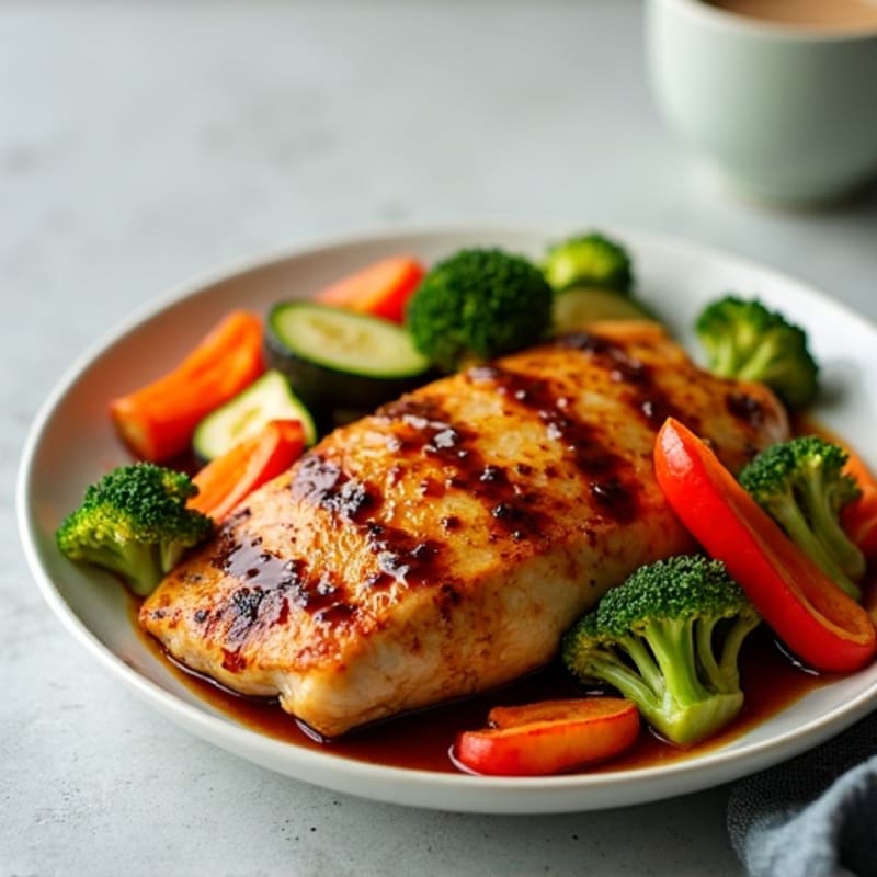 Teriyaki Glazed Chicken with Roasted Vegetables