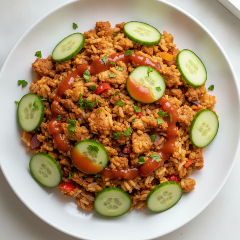 Tangy Ground Turkey & Rice Bake