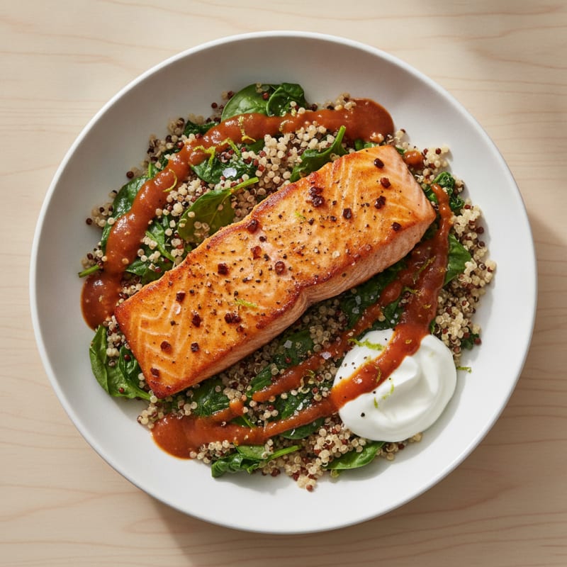 Chipotle Salmon and Quinoa Bowl
