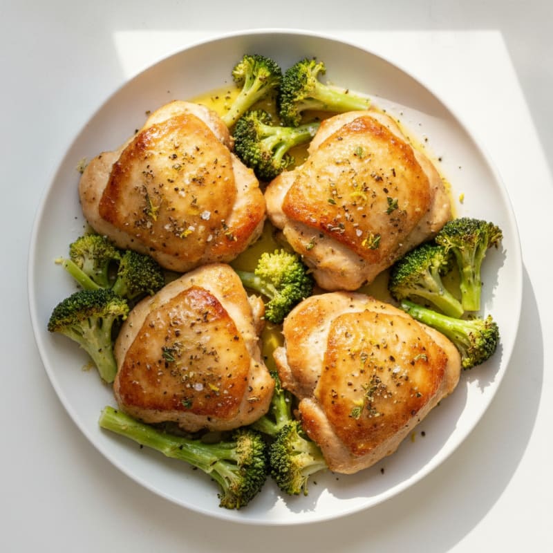 Lemon Herb Baked Chicken Thighs
