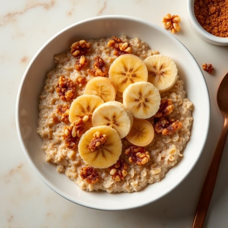 Protein-Packed Caramelized Banana Oatmeal