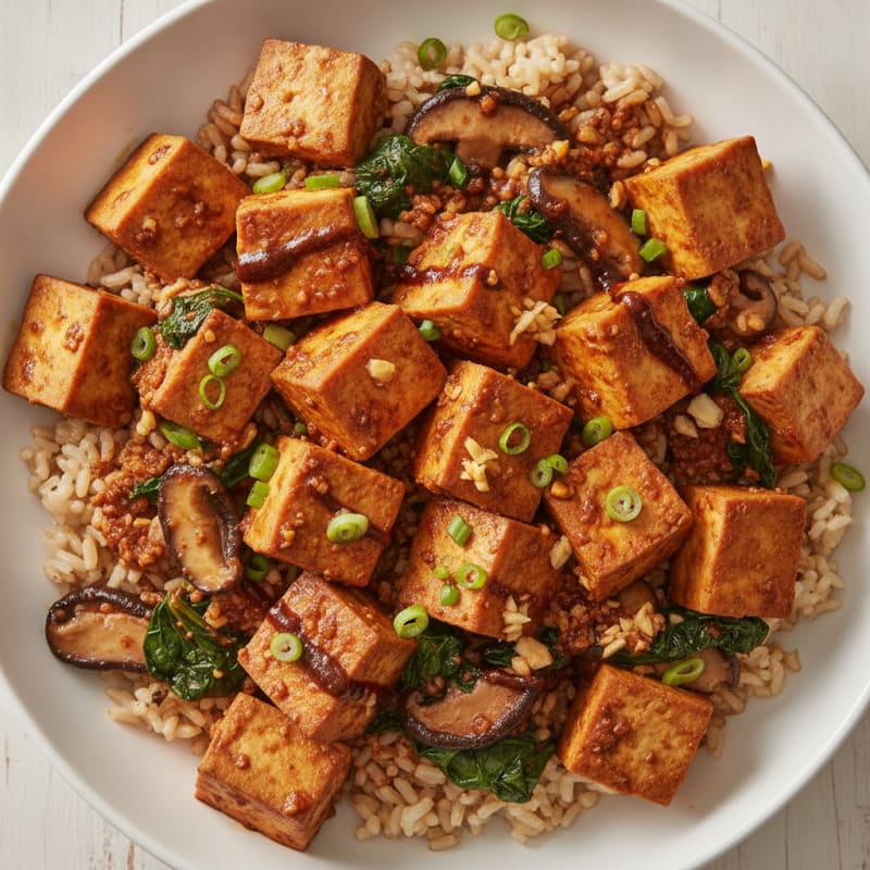Szechuan Mapo Tofu with Steamed Rice