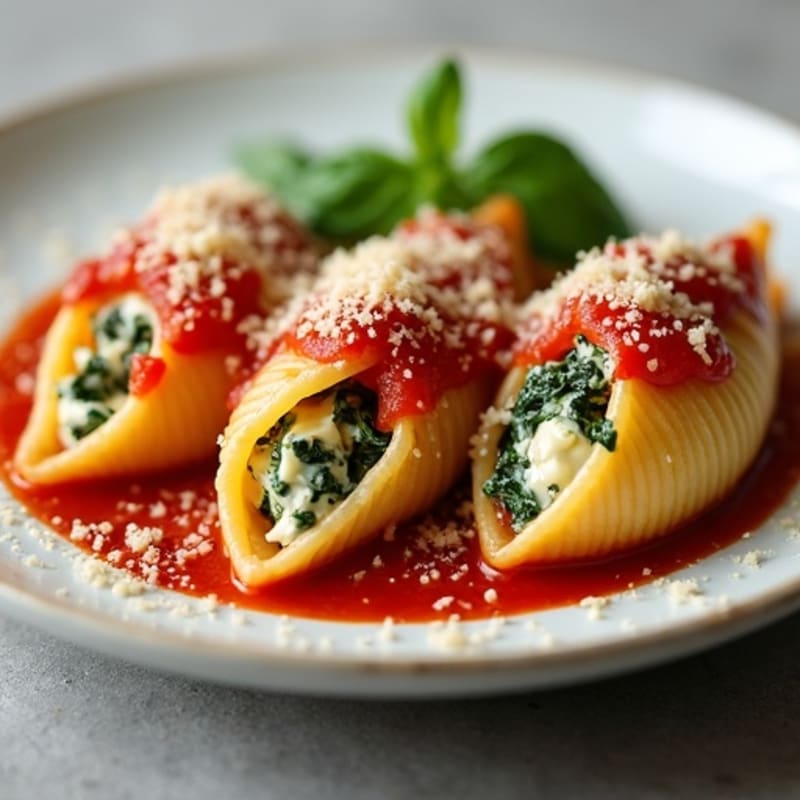 Protein-Packed Ricotta Spinach Stuffed Pasta Shells
