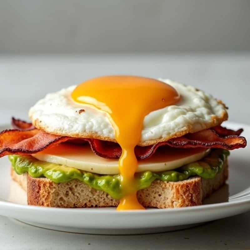 Crispy Turkey Bacon and Smashed Avocado Sandwich