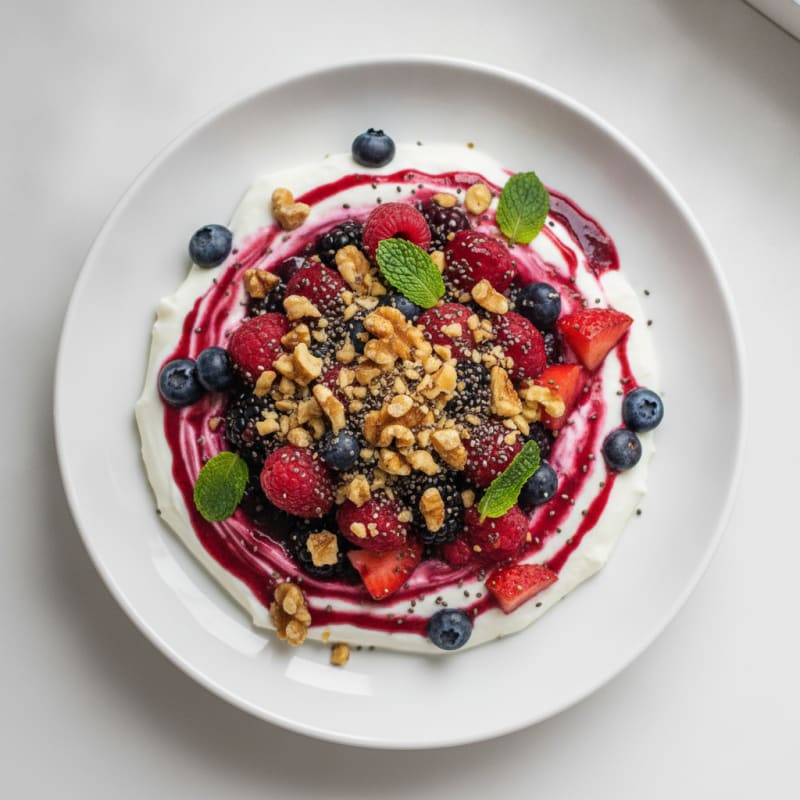 Creamy Greek Yogurt Protein Parfait with Berries