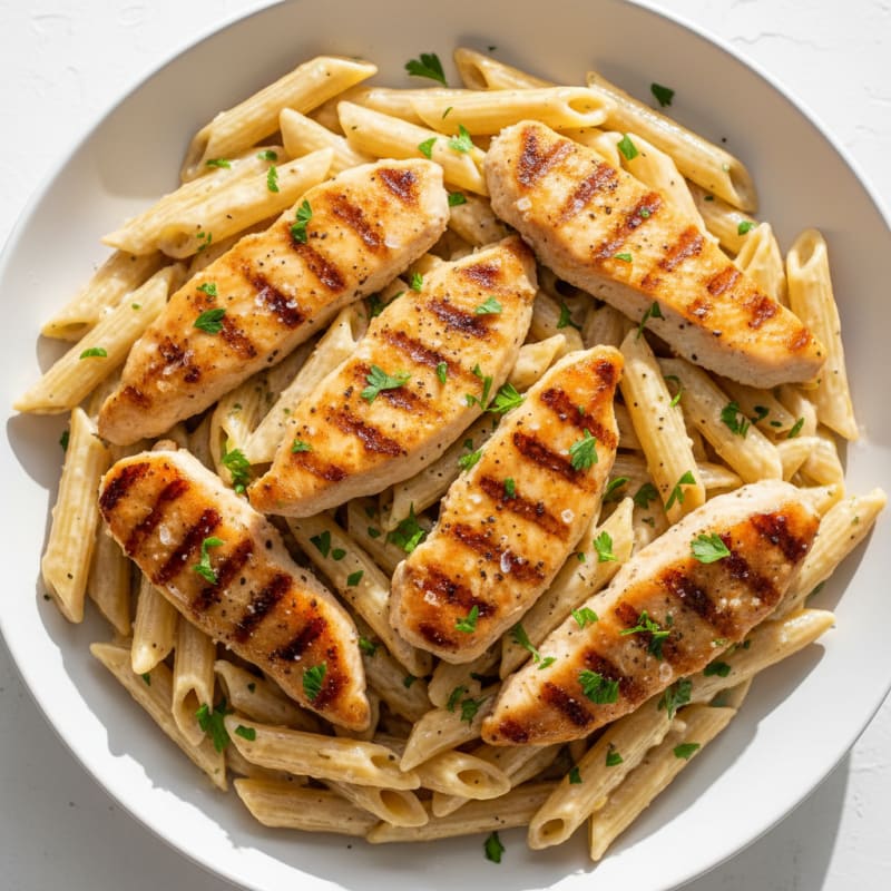 Garlic Parmesan Chicken Alfredo Pasta