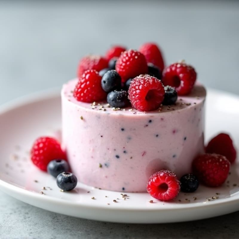 Greek Yogurt Protein Mousse with Mixed Berries