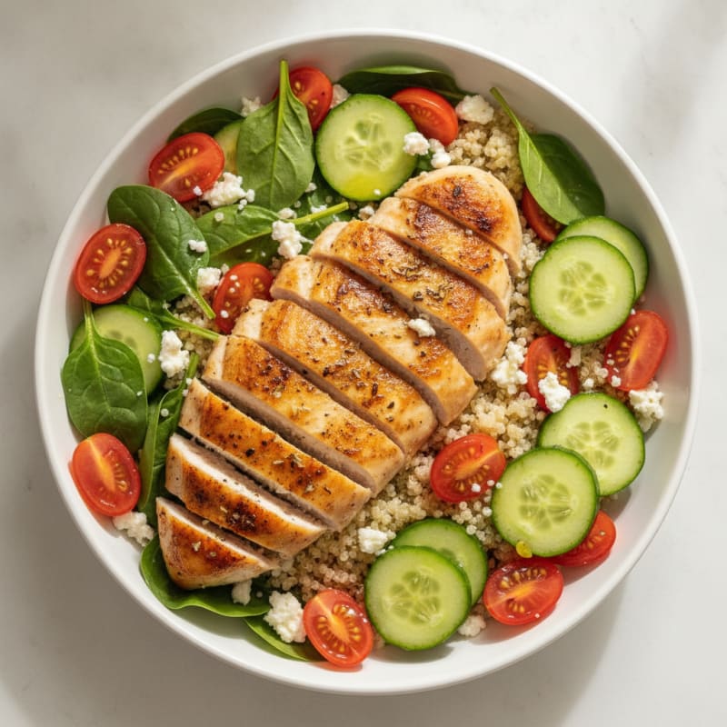 Lemon Herb Chicken and Quinoa Bowl