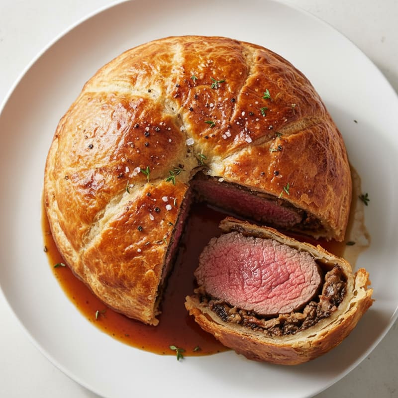 Tender Beef Wellington with Crispy Puff Pastry
