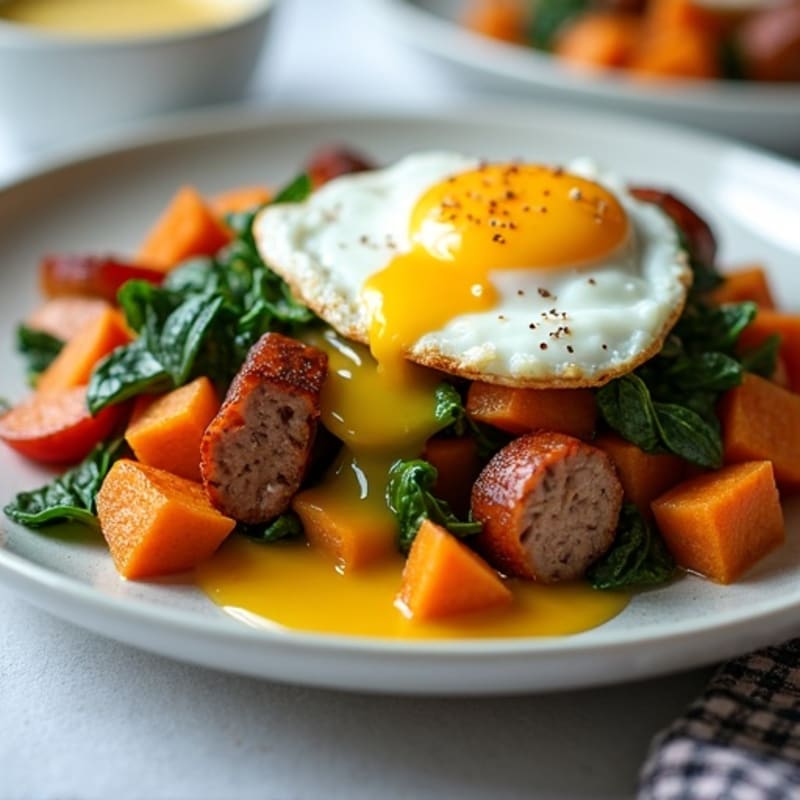 Protein-Packed Sweet Potato Hash with Eggs