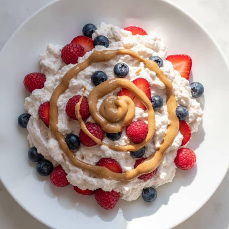 Silky Greek Yogurt Protein Mousse with Mixed Berries