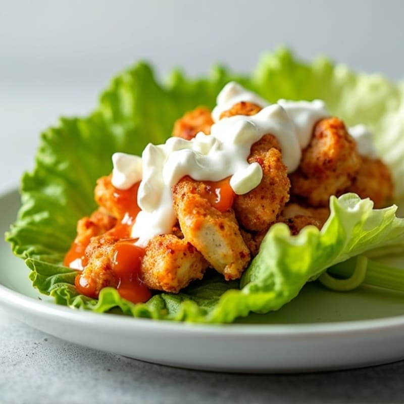 Spicy Buffalo Ranch Chicken Lettuce Wrap