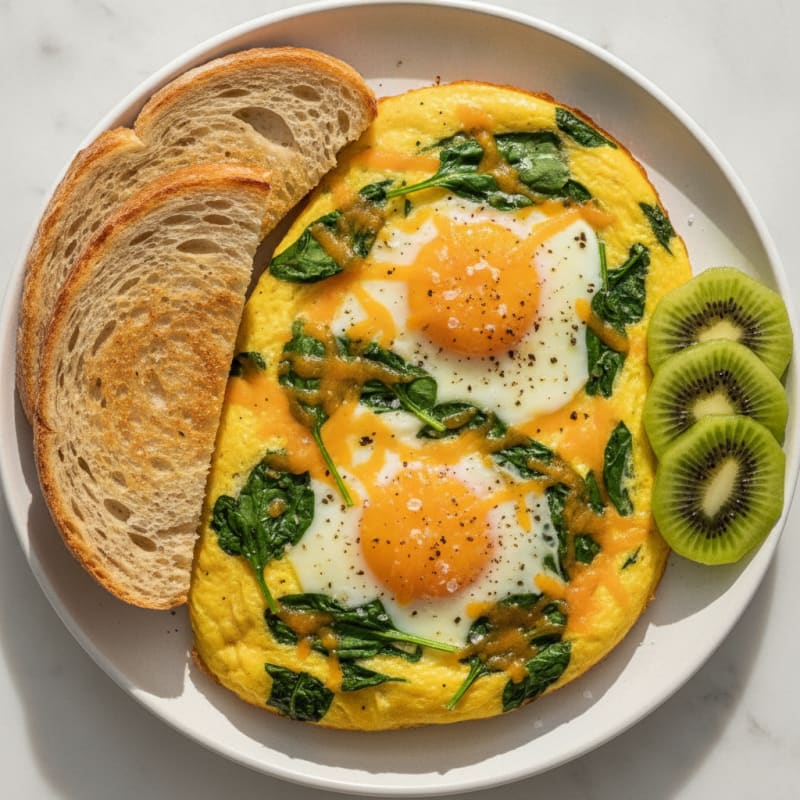 Baked Eggs with Sourdough and Cheese