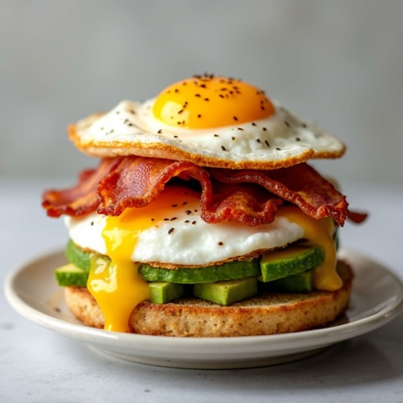 Crispy Turkey Bacon and Avocado Stack
