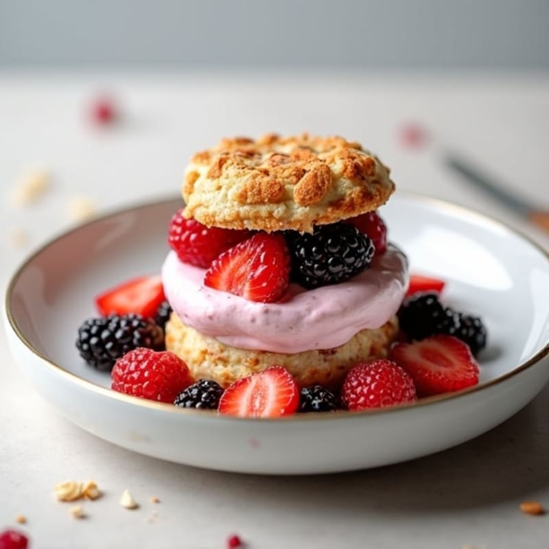 Protein-Packed Greek Yogurt Berry Shortcake