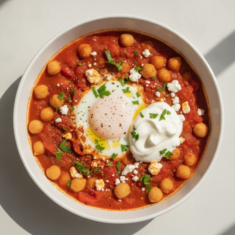 Vegetarian Shakshuka with Poached Egg