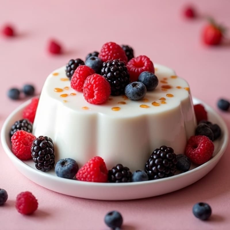 Silky Greek Yogurt Protein Pudding with Mixed Berries