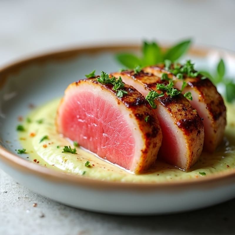 Seared Ahi Tuna with Creamy Wasabi Mayo