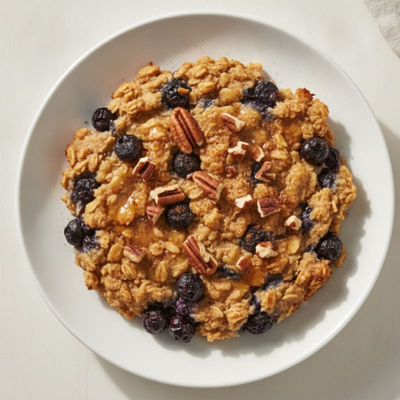 Blueberry Pecan Baked Oatmeal