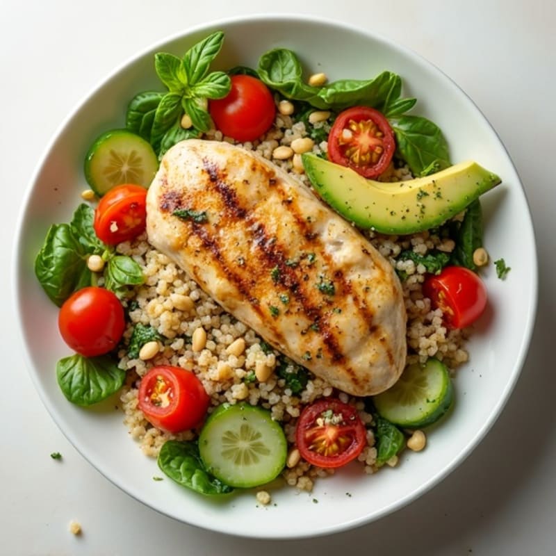 Grilled Chicken and Quinoa Salad with Lemon Vinaigrette
