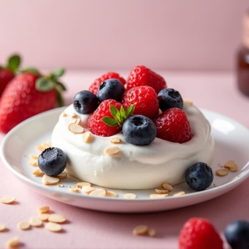 Silky Greek Yogurt Protein Mousse with Mixed Berries