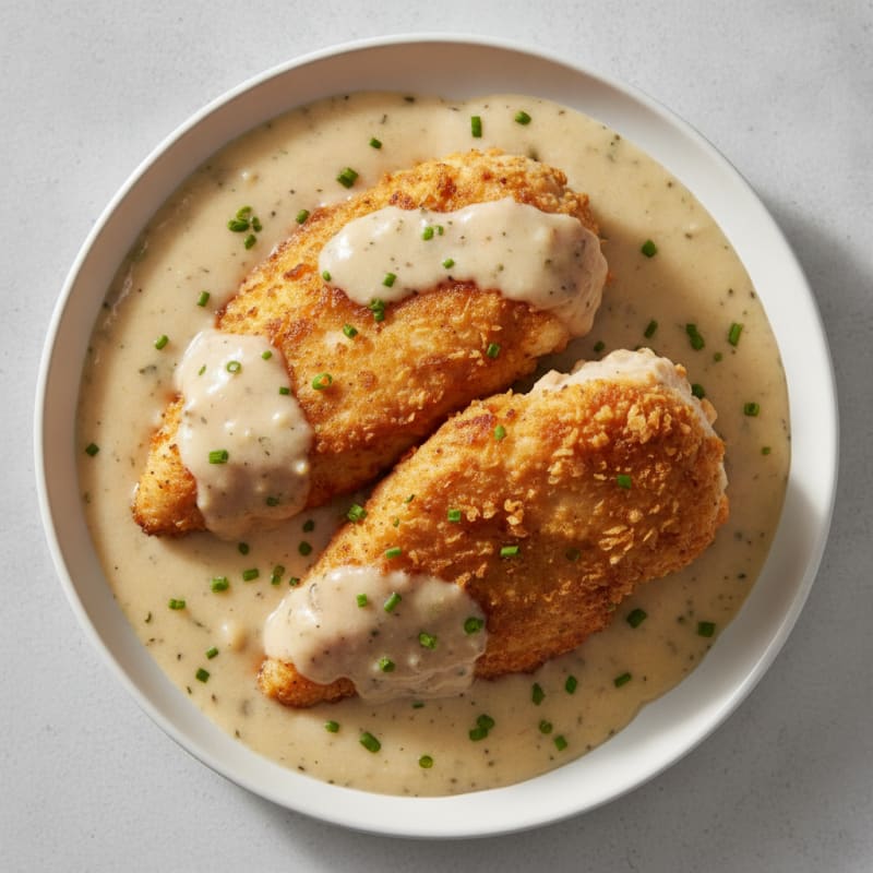 Buttermilk Fried Chicken with Creamy Gravy