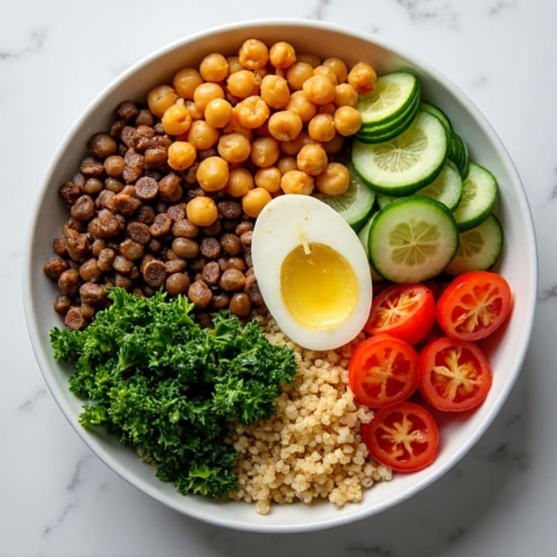 Budget-Friendly Lentil Chickpea Power Bowl