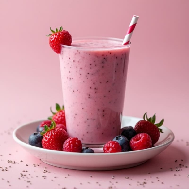 Creamy Triple Berry Protein Smoothie