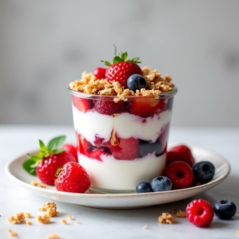 High-Protein Yogurt Berry Parfait with Collagen Peptides