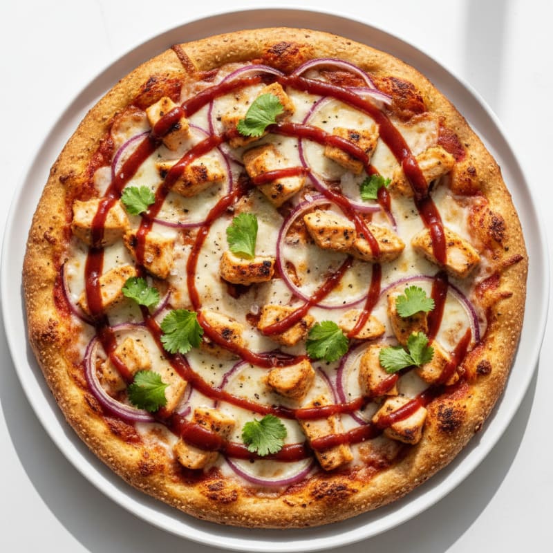 Smoky BBQ Chicken and Caramelized Onion Pizza