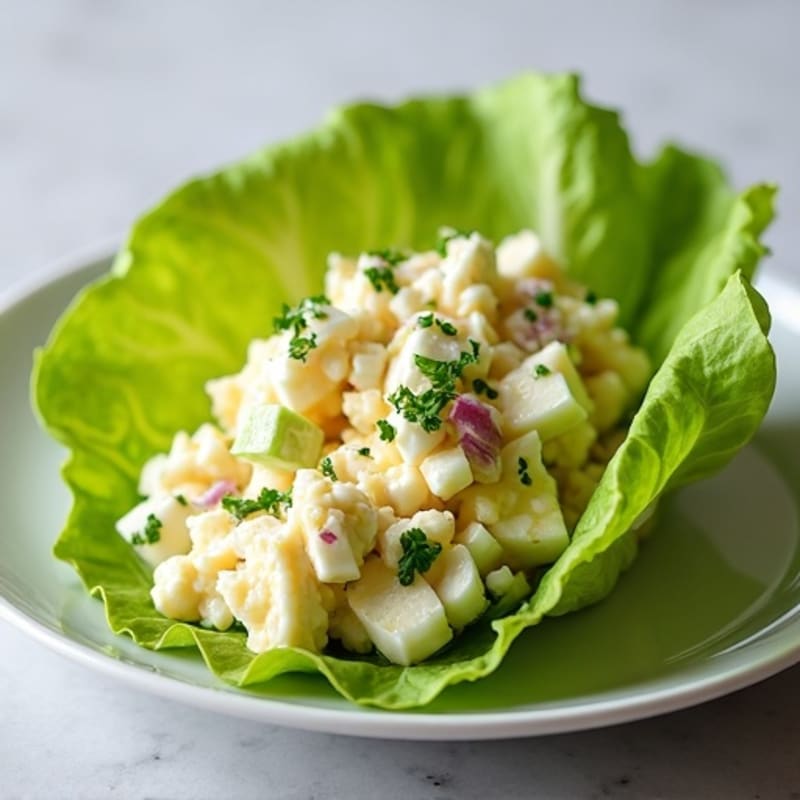 Creamy Greek Yogurt Egg Salad Lettuce Wrap