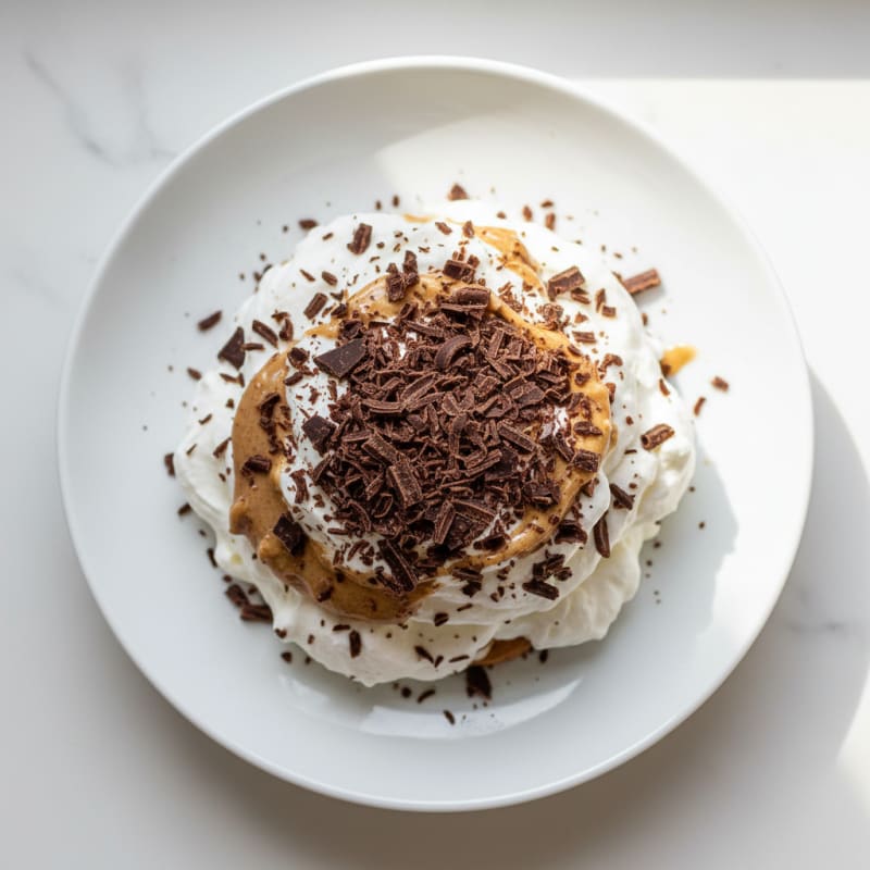 Greek Yogurt Protein Mousse with Dark Chocolate Shavings