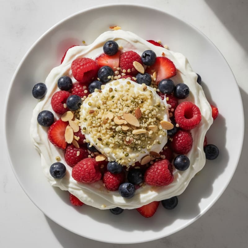 Greek Yogurt Protein Parfait with Mixed Berries