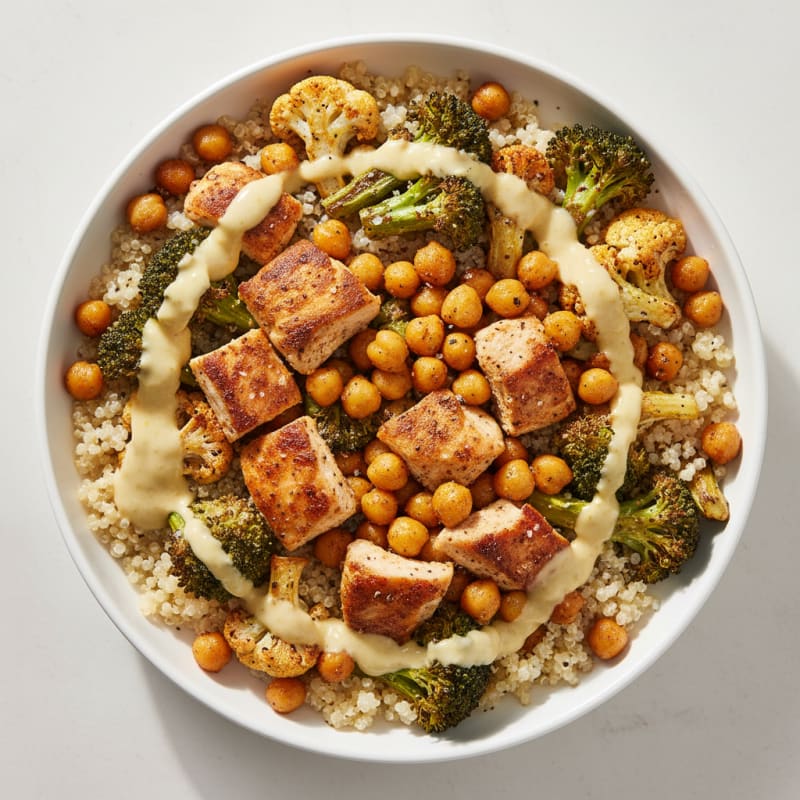 Roasted Vegetable Buddha Bowl with Tahini