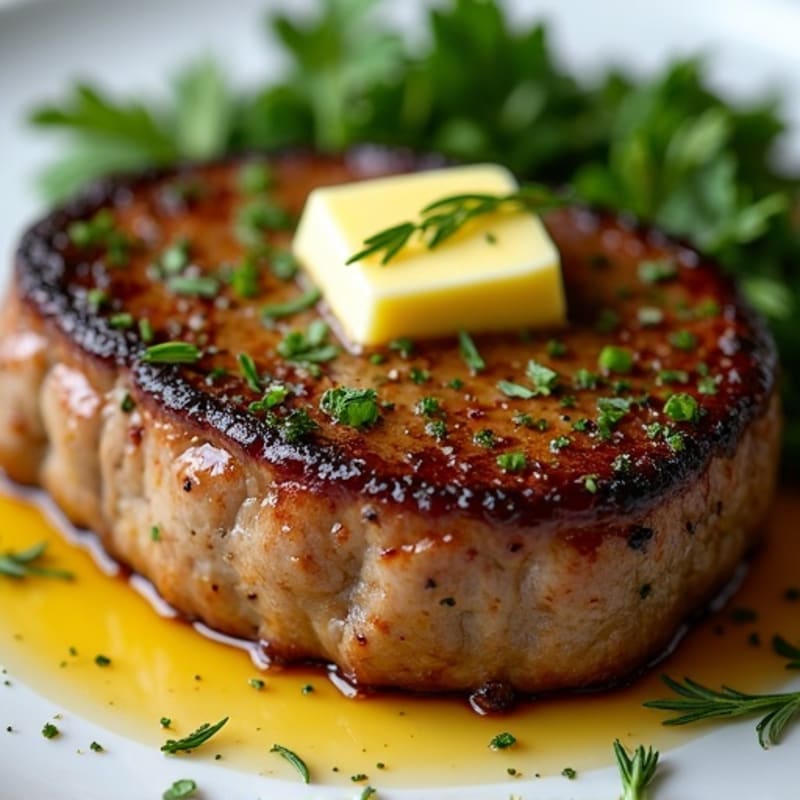 Herb-Crusted Pan-Seared Steak with Garlic Butter