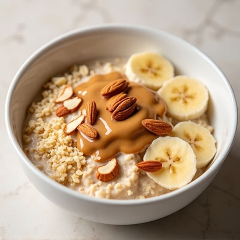 Protein-Packed Vanilla Almond Oatmeal Bowl