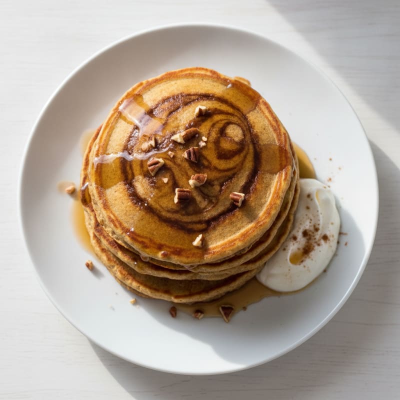 Sweet Cinnamon Swirl Pancakes