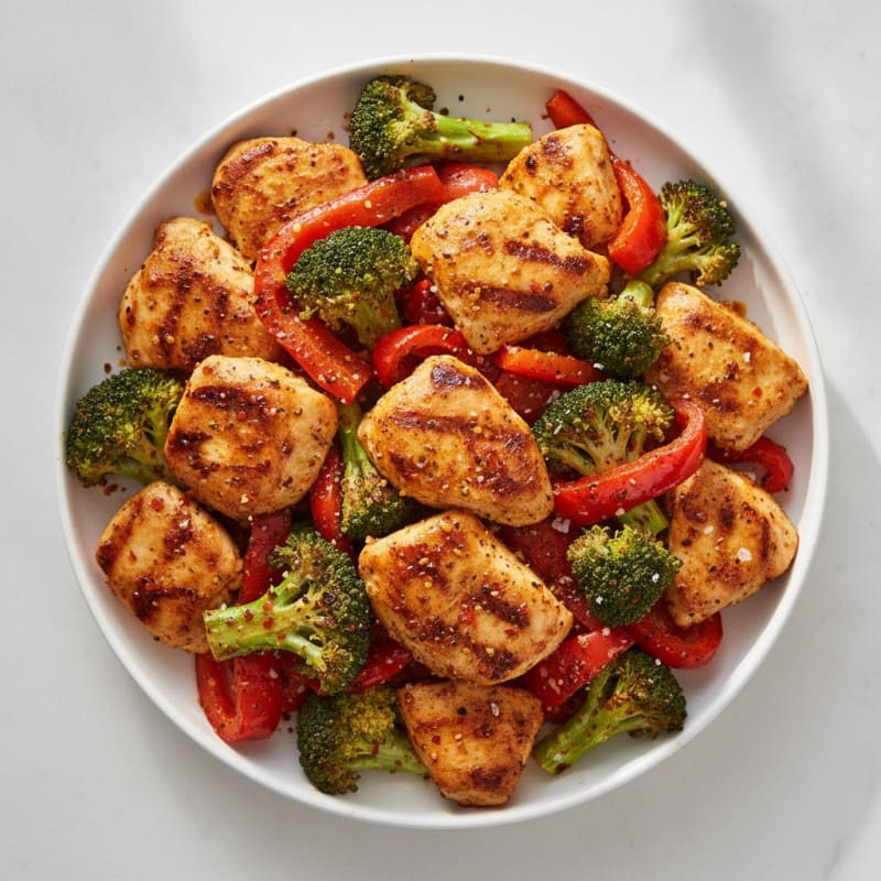 Spicy One-Pan Chicken and Roasted Vegetables