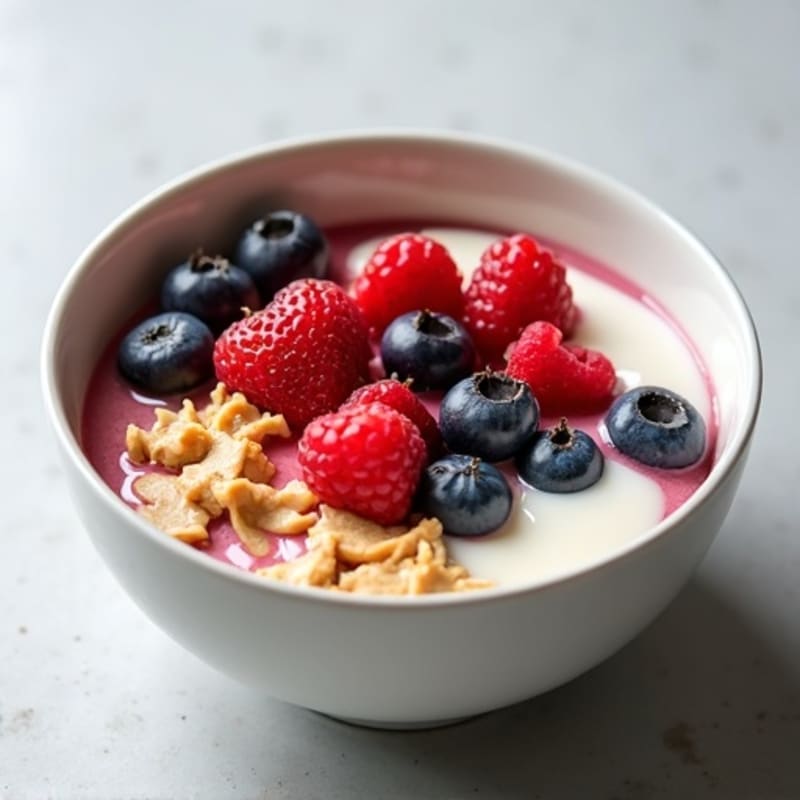 Greek Yogurt Bowl with Mixed Berries and Almond Butter