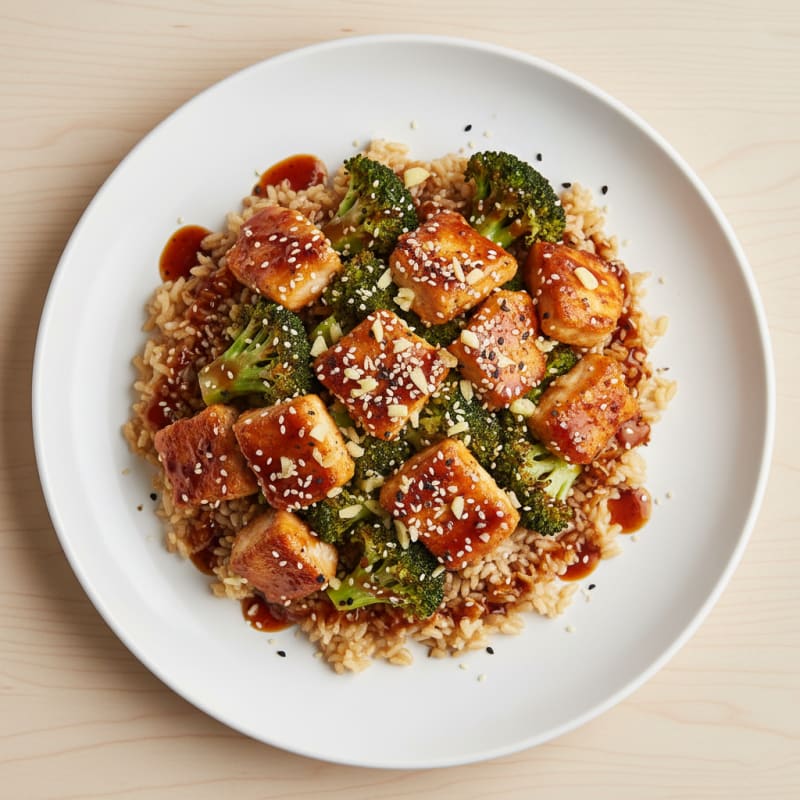 Crispy Teriyaki Chicken and Broccoli