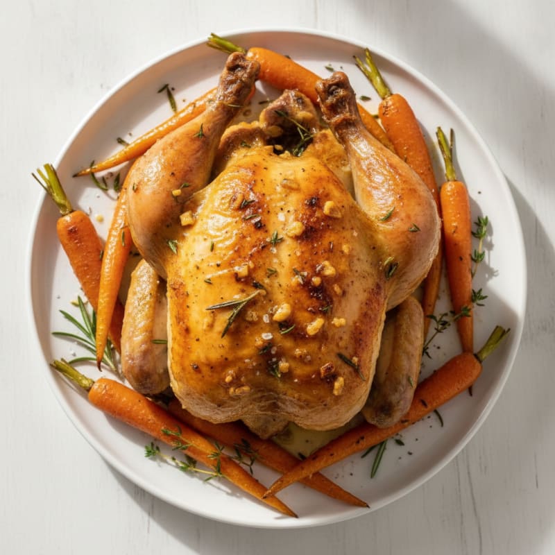 Garlic Herb Roasted Whole Chicken