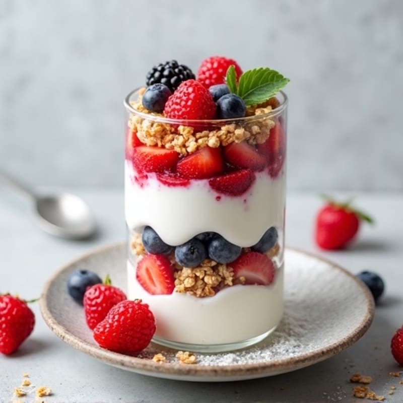 Creamy Greek Yogurt Protein Parfait with Mixed Berries