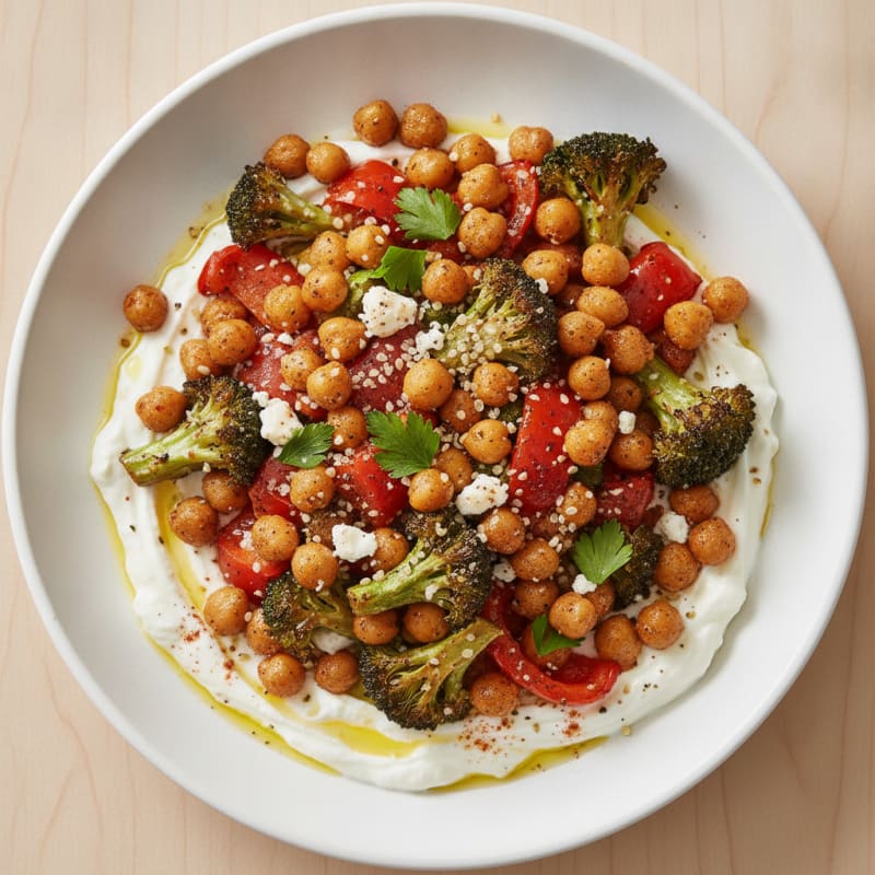 Roasted Vegetable and Chickpea Bowl