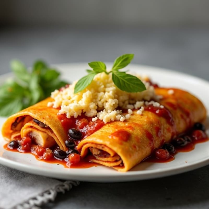 Lean Spiced Chicken Enchiladas